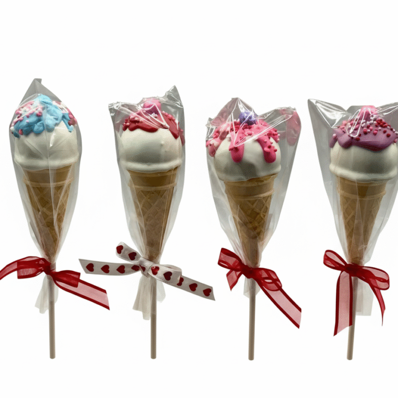 Cake Pop Ice Cream Cones (12 Cake Pops)