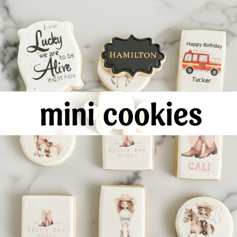 MIni Printed Sugar Cookies (12 Cookies)